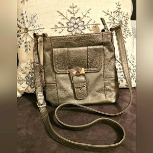 Nine West Gray Silver Pewter Crossbody Purse